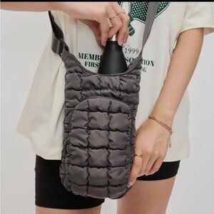Sol and Selene Quilted Puffer Water Bottle Crossbody